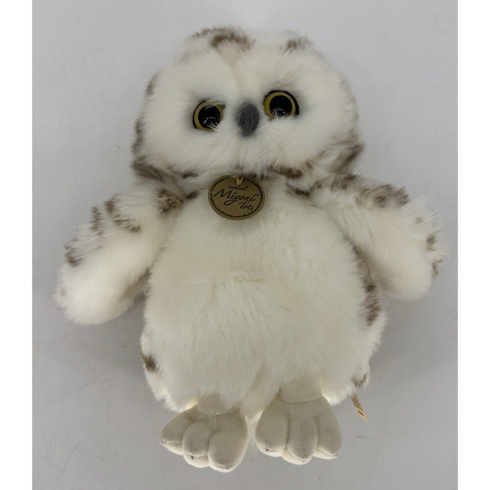 EUC Aurora Miyoni Tots Snowy Owlet 10" Plush Stuffed Animal Toy #26382